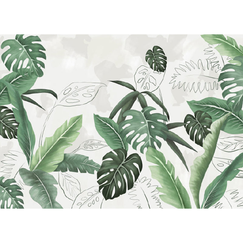 Various Leaves Wall Mural for Dining Room Illustration Wall Decor, Custom Printed Clearhalo 'Wall Decor' 'Wall Mural' 1757190