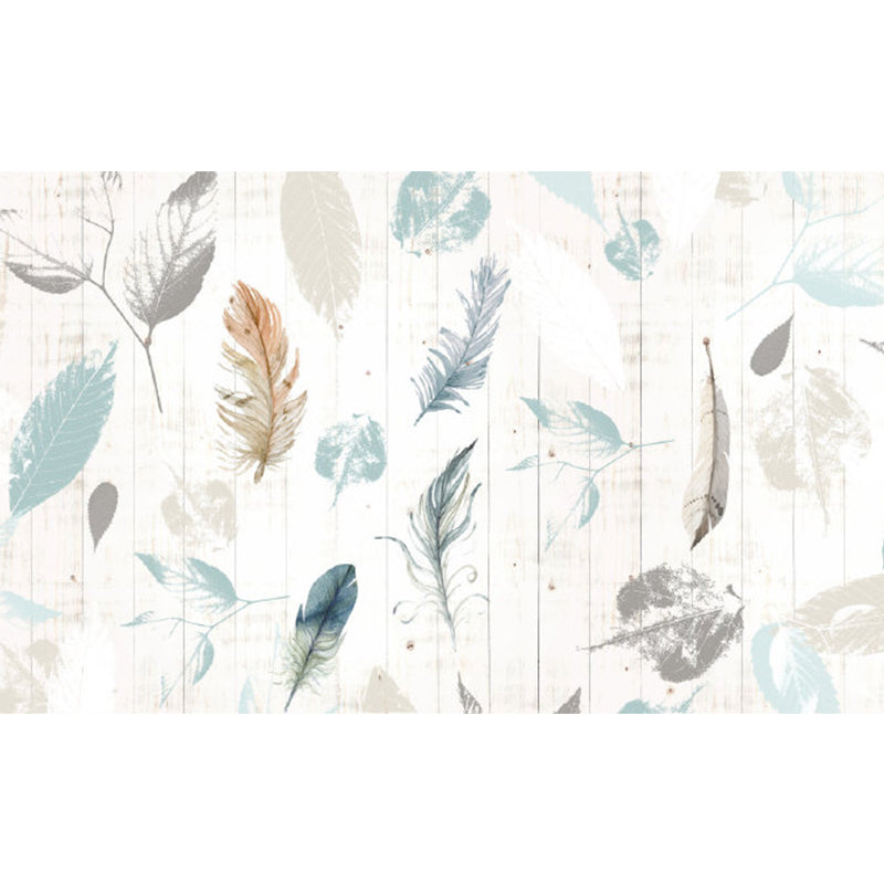 Various Leaves Wall Mural for Dining Room Illustration Wall Decor, Custom Printed Clearhalo 'Wall Decor' 'Wall Mural' 1757200