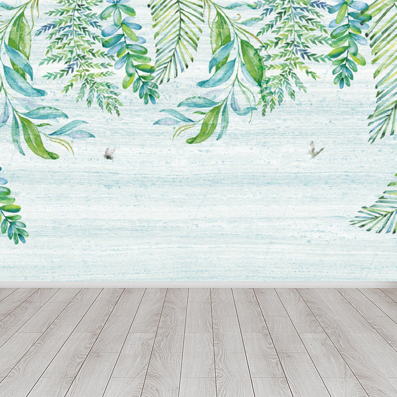 Extra Large Botanical Mural Light Color Non-Woven Wall Art for Indoor Decor, Customised Clearhalo 'Wall Decor' 'Wall Mural' 1757208