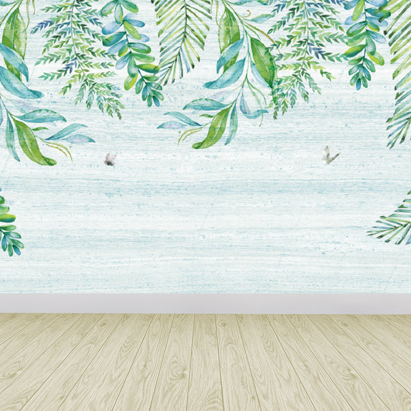 Extra Large Botanical Mural Light Color Non-Woven Wall Art for Indoor Decor, Customised Clearhalo 'Wall Decor' 'Wall Mural' 1757209