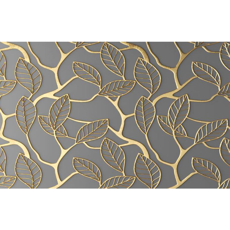 Huge Leaves Mural Decal for Bathroom Botanical Wall Art in Pastel Color, Moisture Resistant Clearhalo 'Wall Decor' 'Wall Mural' 1757235