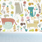 Cartoon Kitten Mural Wallpaper Colorful Moisture Resistant Wall Decor for Nursery Clearhalo 'Wall Decor' 'Wall Mural' 1757303