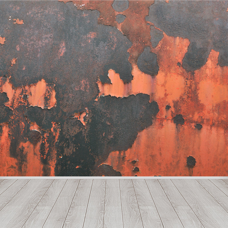 Industrial Rusted Wallpaper Mural Non-Woven Fabric Waterproof Dark Color Wall Art Clearhalo 'Wall Decor' 'Wall Mural' 1757324