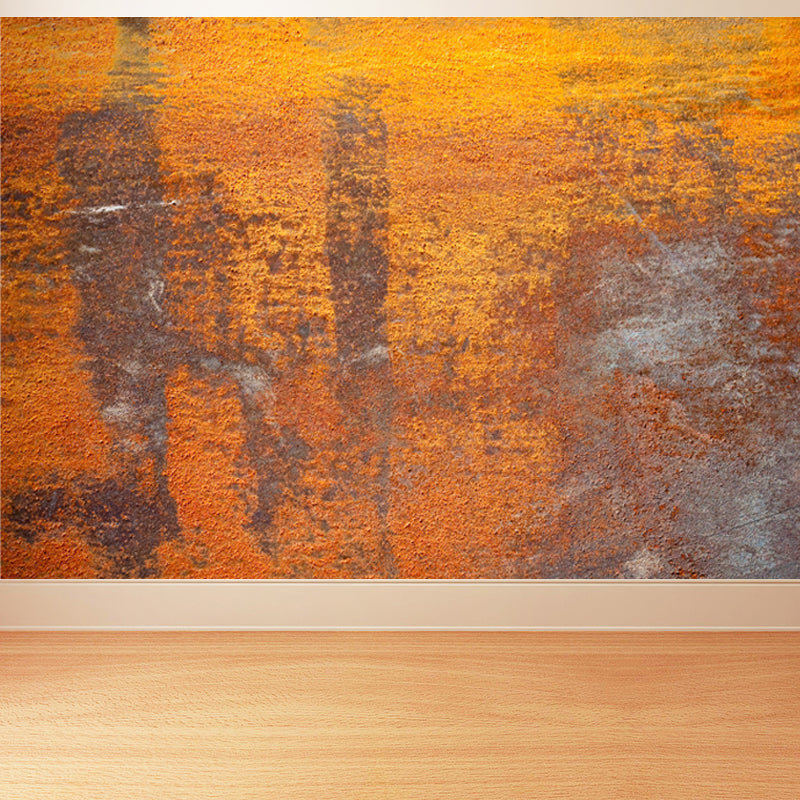 Industrial Rusted Wallpaper Mural Non-Woven Fabric Waterproof Dark Color Wall Art Clearhalo 'Wall Decor' 'Wall Mural' 1757333