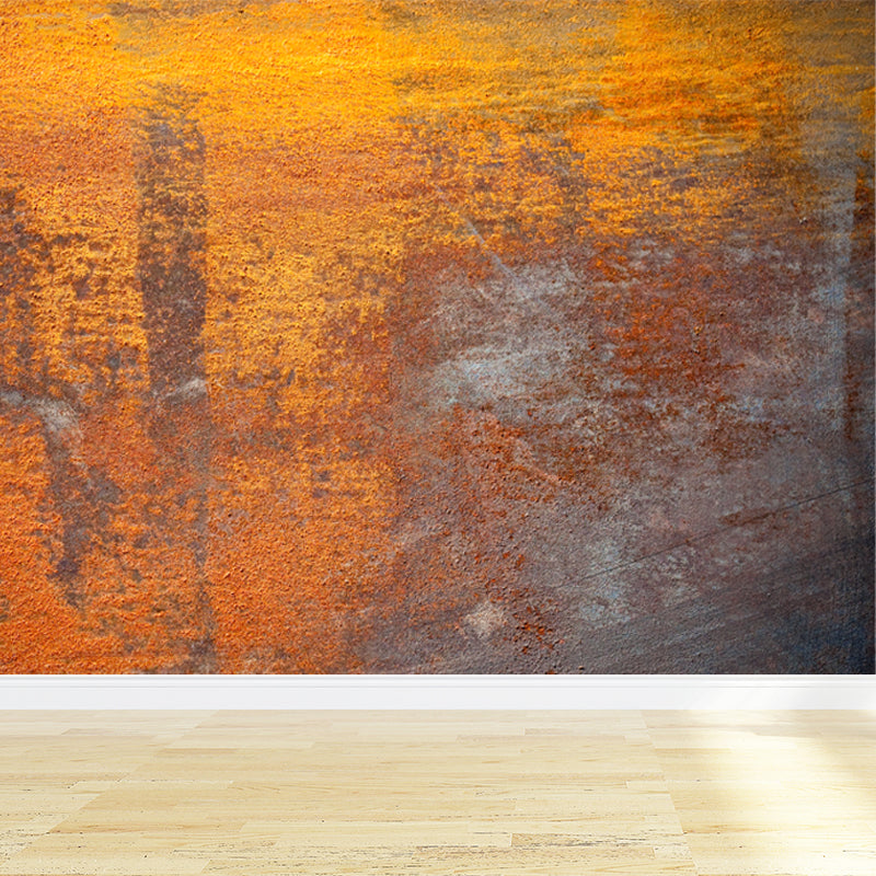 Industrial Rusted Wallpaper Mural Non-Woven Fabric Waterproof Dark Color Wall Art Clearhalo 'Wall Decor' 'Wall Mural' 1757334