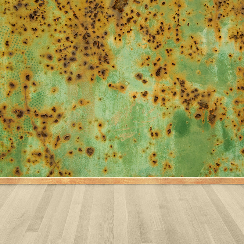 Industrial Rusted Wallpaper Mural Non-Woven Fabric Waterproof Dark Color Wall Art Clearhalo 'Wall Decor' 'Wall Mural' 1757338