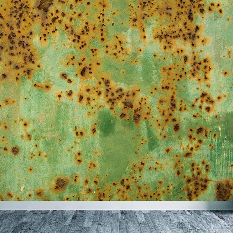 Industrial Rusted Wallpaper Mural Non-Woven Fabric Waterproof Dark Color Wall Art Clearhalo 'Wall Decor' 'Wall Mural' 1757339