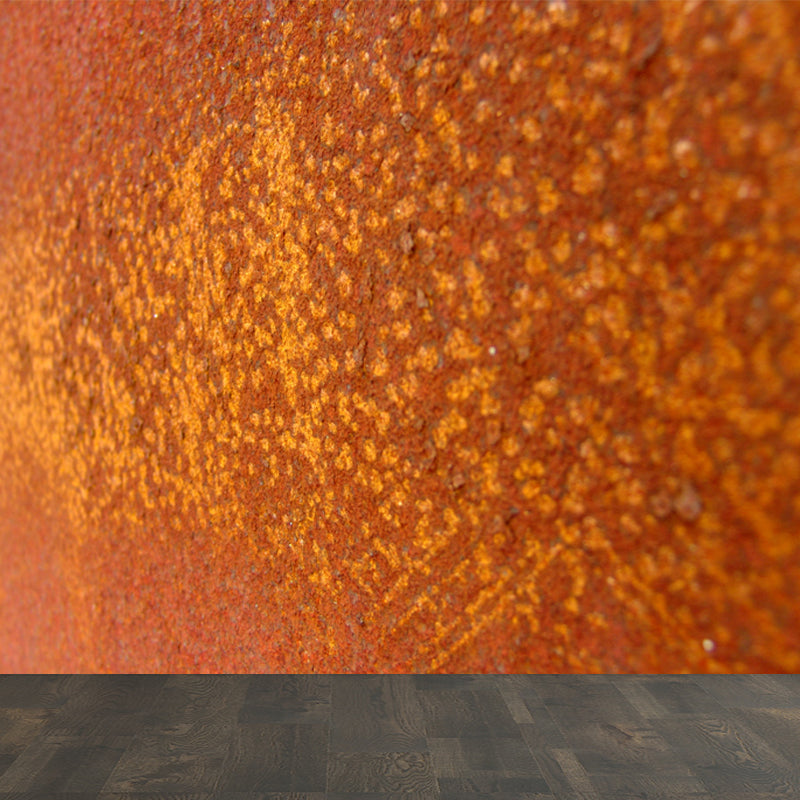 Industrial Rusted Wallpaper Mural Non-Woven Fabric Waterproof Dark Color Wall Art Orange Red Clearhalo 'Wall Decor' 'Wall Mural' 1757342