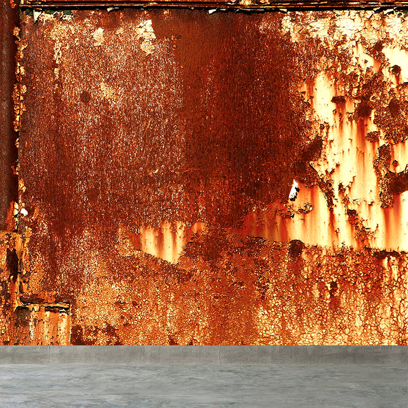 Metal Corrosion Wall Mural Decal Steampunk Washable Living Room Wall Covering, Custom Made Clearhalo 'Wall Decor' 'Wall Mural' 1757353