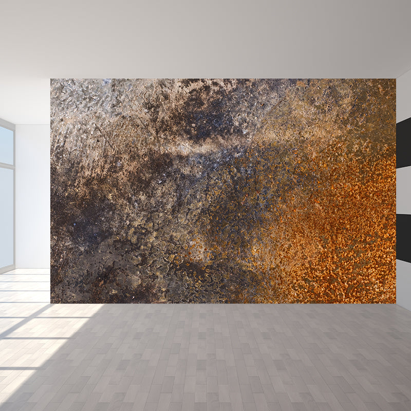 Metal Corrosion Wall Mural Decal Steampunk Washable Living Room Wall Covering, Custom Made Clearhalo 'Wall Decor' 'Wall Mural' 1757359