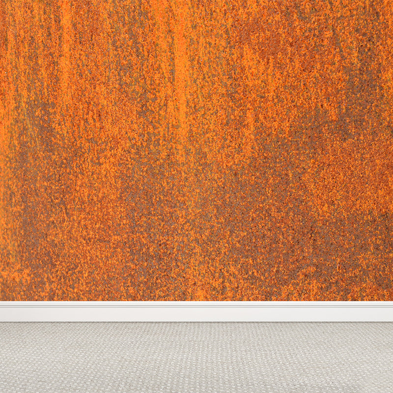 Metal Corrosion Wall Mural Decal Steampunk Washable Living Room Wall Covering, Custom Made Orange Clearhalo 'Wall Decor' 'Wall Mural' 1757362