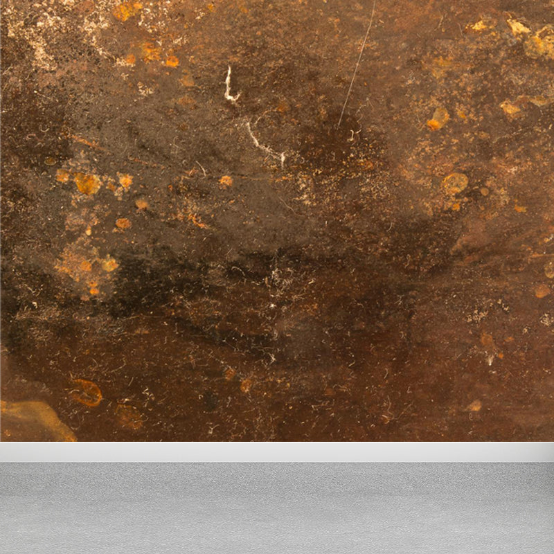 Large Rusty Metal Mural Wallpaper Cyberpunk Nostalgic Abstract Wall Decor in Dark Color Clearhalo 'Wall Decor' 'Wall Mural' 1757373