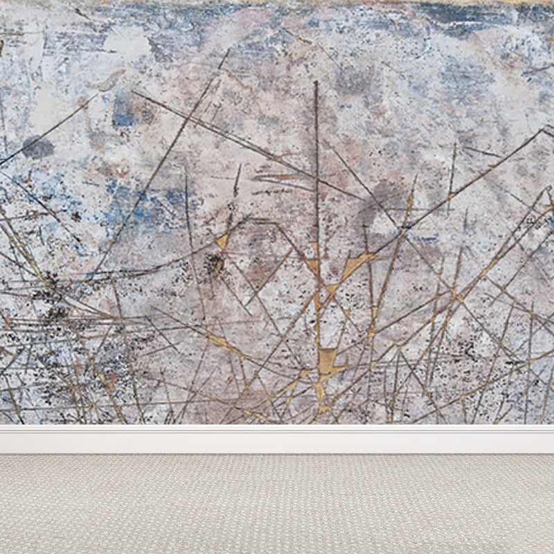 Non-Woven Waterproof Mural Industrial Rusted Metal Surface Wall Covering for Room Grey Clearhalo 'Wall Decor' 'Wall Mural' 1757422