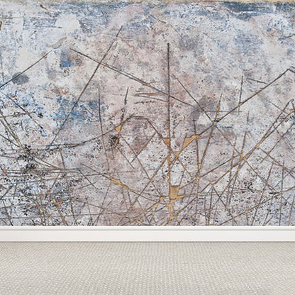 Non-Woven Waterproof Mural Industrial Rusted Metal Surface Wall Covering for Room Grey Clearhalo 'Wall Decor' 'Wall Mural' 1757422