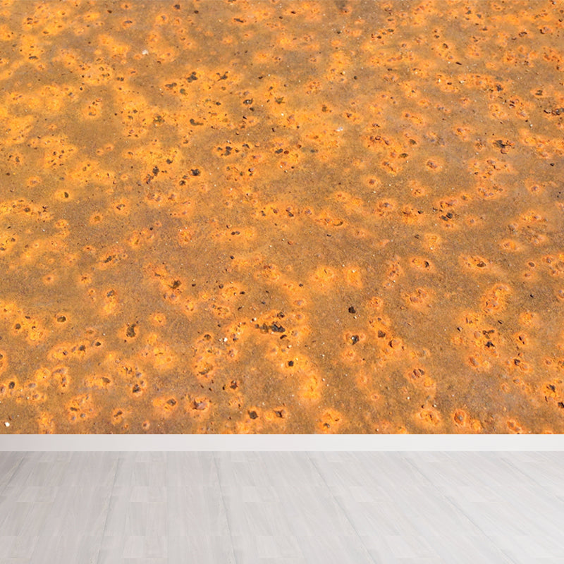 Non-Woven Waterproof Mural Industrial Rusted Metal Surface Wall Covering for Room Clearhalo 'Wall Decor' 'Wall Mural' 1757434