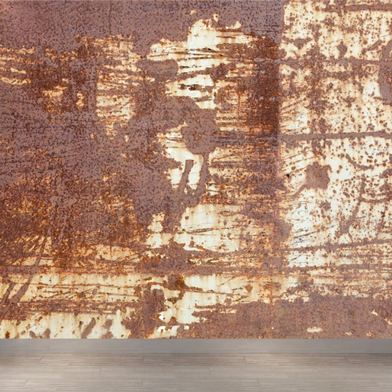 Cyberpunk Rust Look Wallpaper Mural Dark Color Living Room Wall Art, Made to Measure Clearhalo 'Wall Decor' 'Wall Mural' 1757473