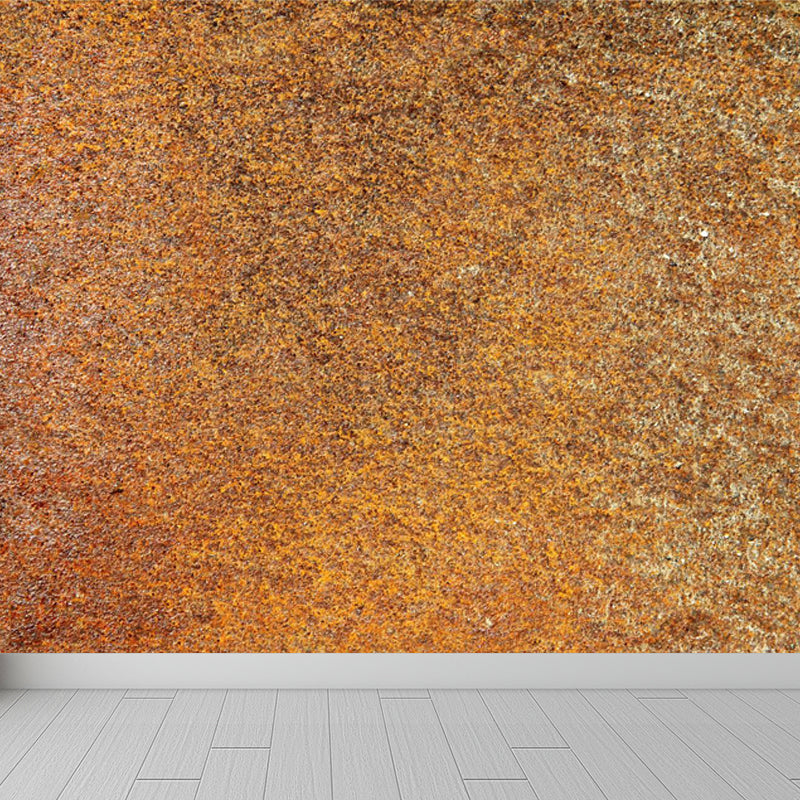 Cyberpunk Rust Look Wallpaper Mural Dark Color Living Room Wall Art, Made to Measure Dark Yellow Clearhalo 'Wall Decor' 'Wall Mural' 1757477