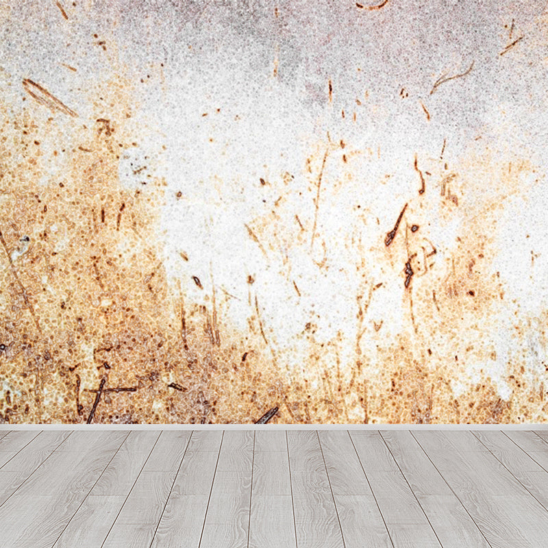 Cyberpunk Rust Look Wallpaper Mural Dark Color Living Room Wall Art, Made to Measure Light Brown Clearhalo 'Wall Decor' 'Wall Mural' 1757492