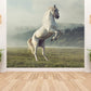 Contemporary Steed Wall Covering Mural in Dark Color Animal Wall Decor for Boys Bedroom Grey Clearhalo 'Wall Decor' 'Wall Mural' 1757537