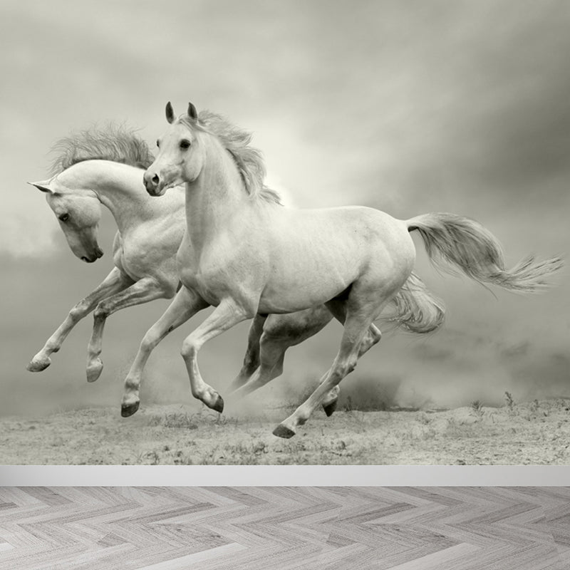 Photography Steed Wall Mural Decal Giant Wall Decor for Living Room, Made to Measure Clearhalo 'Wall Decor' 'Wall Mural' 1757599