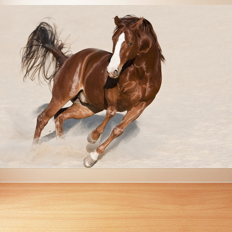 Photography Steed Wall Mural Decal Giant Wall Decor for Living Room, Made to Measure Clearhalo 'Wall Decor' 'Wall Mural' 1757603