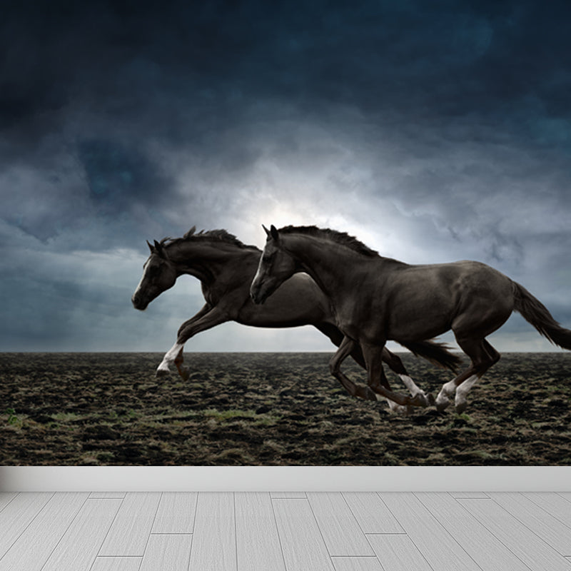 Photography Steed Wall Mural Decal Giant Wall Decor for Living Room, Made to Measure Clearhalo 'Wall Decor' 'Wall Mural' 1757614