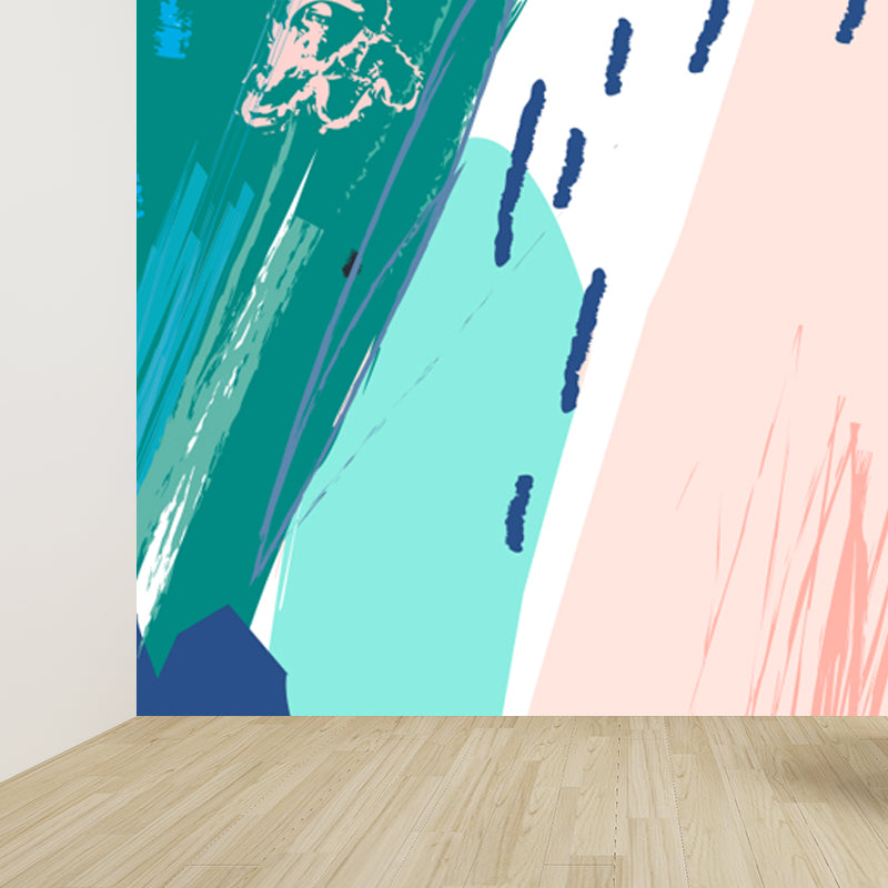 Giant Leaf Print Mural Decal Multicolored Non-Woven Wall Covering for Decor, Custom Size Clearhalo 'Wall Decor' 'Wall Mural' 1757878