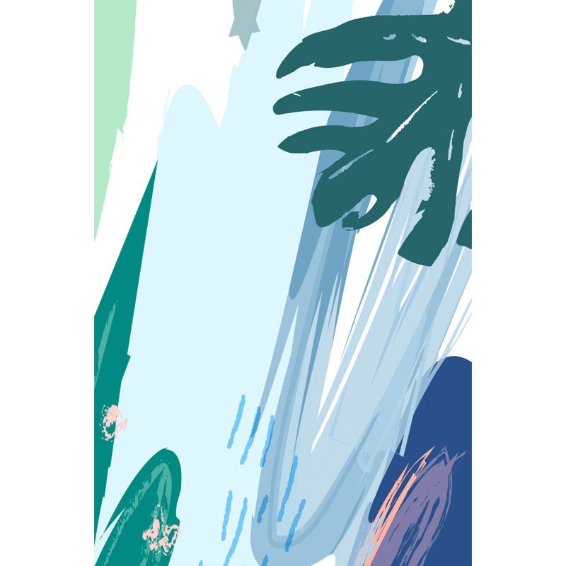 Giant Leaf Print Mural Decal Multicolored Non-Woven Wall Covering for Decor, Custom Size Clearhalo 'Wall Decor' 'Wall Mural' 1757885