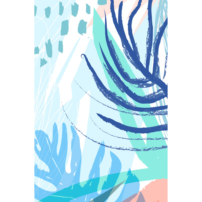 Giant Leaf Print Mural Decal Multicolored Non-Woven Wall Covering for Decor, Custom Size Clearhalo 'Wall Decor' 'Wall Mural' 1757890