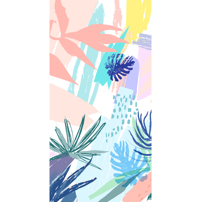 Stain-Proof Leaves Wall Mural Tropical Non-Woven Fabric Wall Art, Made to Measure Clearhalo 'Wall Decor' 'Wall Mural' 1757908