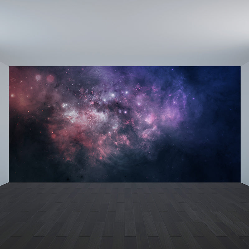 Space Milky Way Mural Wallpaper Contemporary Non-Woven Cloth Wall Art in Dark Color Clearhalo 'Wall Decor' 'Wall Mural' 1758047