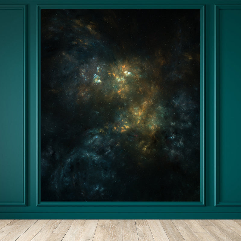 Space Milky Way Mural Wallpaper Contemporary Non-Woven Cloth Wall Art in Dark Color Clearhalo 'Wall Decor' 'Wall Mural' 1758051