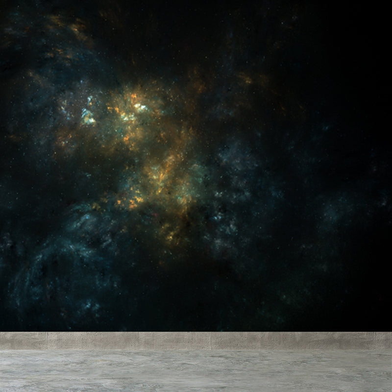 Space Milky Way Mural Wallpaper Contemporary Non-Woven Cloth Wall Art in Dark Color Clearhalo 'Wall Decor' 'Wall Mural' 1758052