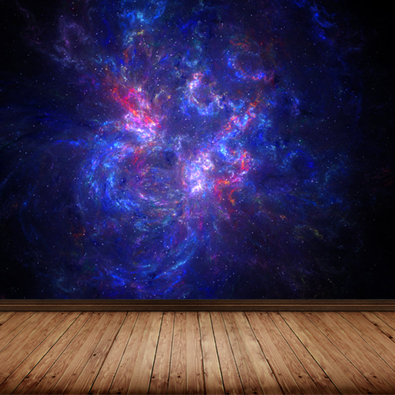 Space Milky Way Mural Wallpaper Contemporary Non-Woven Cloth Wall Art in Dark Color Clearhalo 'Wall Decor' 'Wall Mural' 1758057