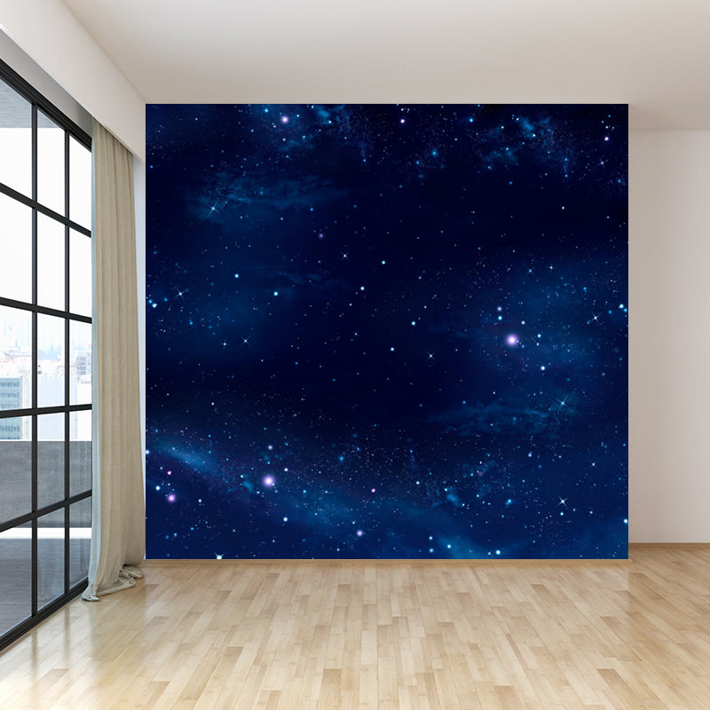 Large Starry Sky Wall Mural Waterproof Modern Living Room Wall Decor in Dark Color Clearhalo 'Wall Decor' 'Wall Mural' 1758067
