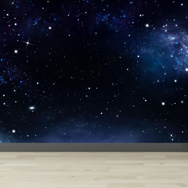 Large Starry Sky Wall Mural Waterproof Modern Living Room Wall Decor in Dark Color Clearhalo 'Wall Decor' 'Wall Mural' 1758076
