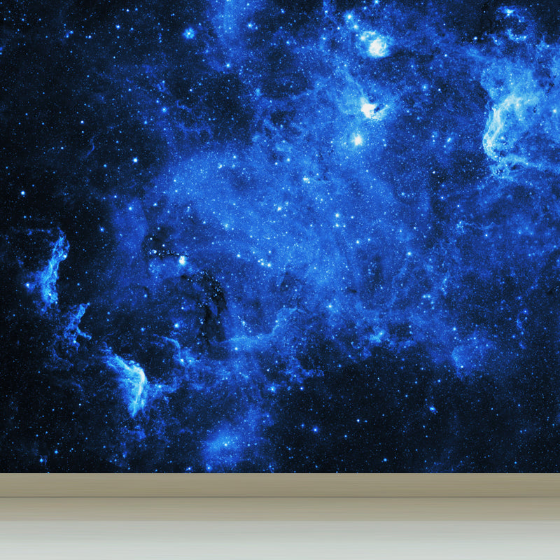 Large Starry Sky Wall Mural Waterproof Modern Living Room Wall Decor in Dark Color Dark Blue Clearhalo 'Wall Decor' 'Wall Mural' 1758080