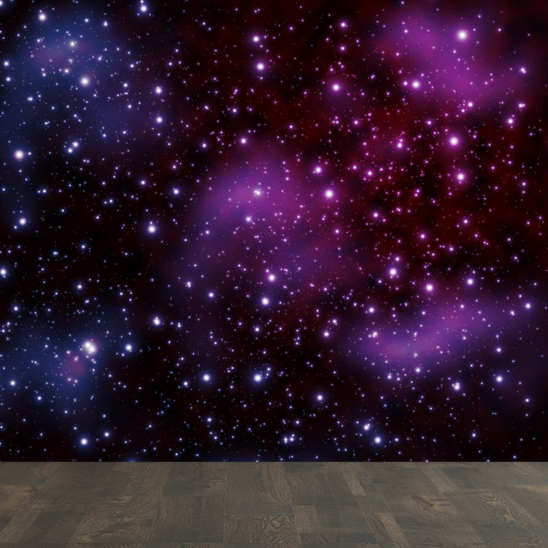 Large Starry Sky Wall Mural Waterproof Modern Living Room Wall Decor in Dark Color Clearhalo 'Wall Decor' 'Wall Mural' 1758086