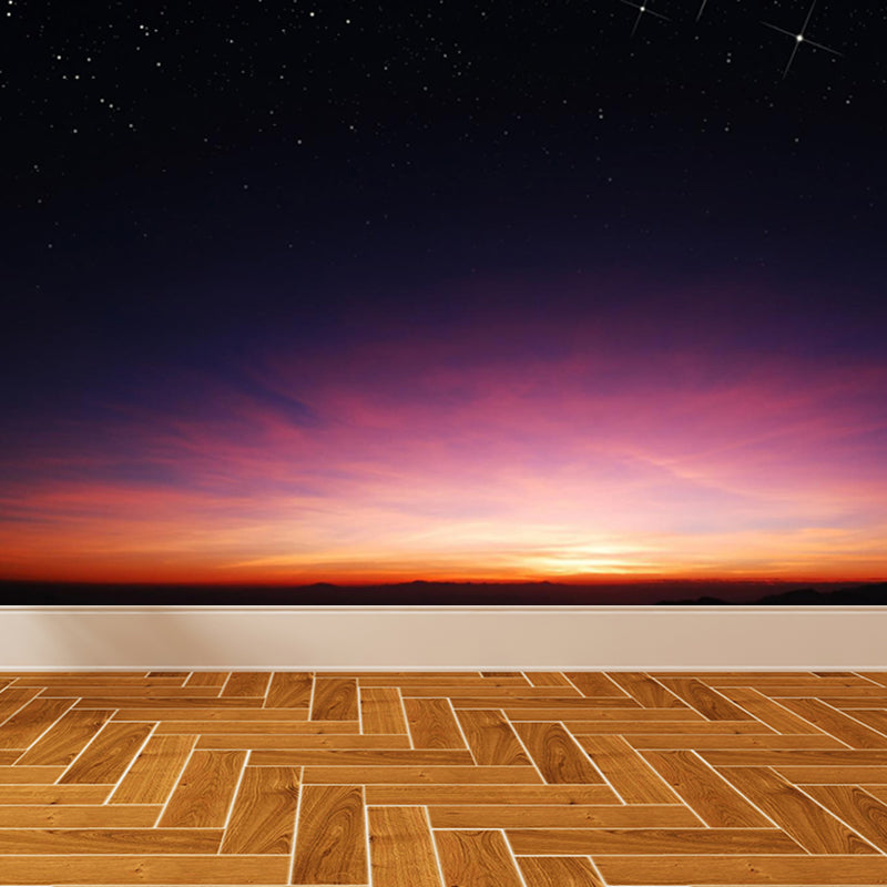 Photography Starry Night Mural Wallpaper Full Size Wall Covering for Room, Custom Print Clearhalo 'Wall Decor' 'Wall Mural' 1758101