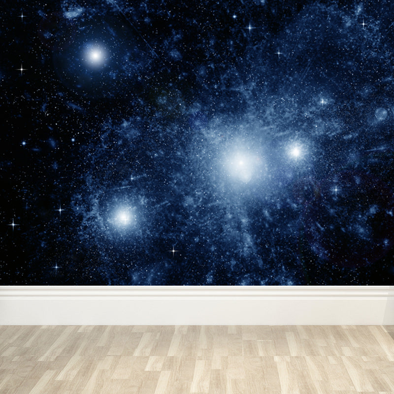 Photography Starry Night Mural Wallpaper Full Size Wall Covering for Room, Custom Print Clearhalo 'Wall Decor' 'Wall Mural' 1758106