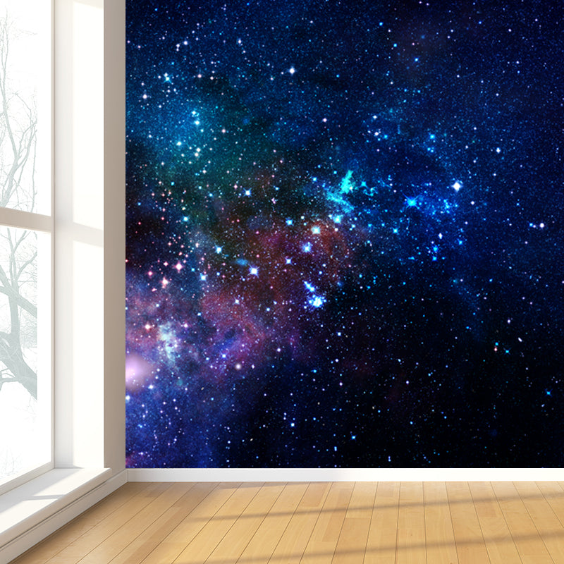 Photography Starry Night Mural Wallpaper Full Size Wall Covering for Room, Custom Print Clearhalo 'Wall Decor' 'Wall Mural' 1758112