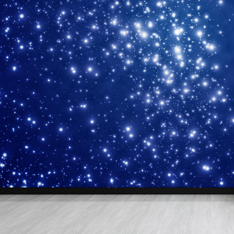 Night and Star Sky Mural Modern Smooth Wall Art in Dark Color for Children Bedroom Clearhalo 'Wall Decor' 'Wall Mural' 1758116