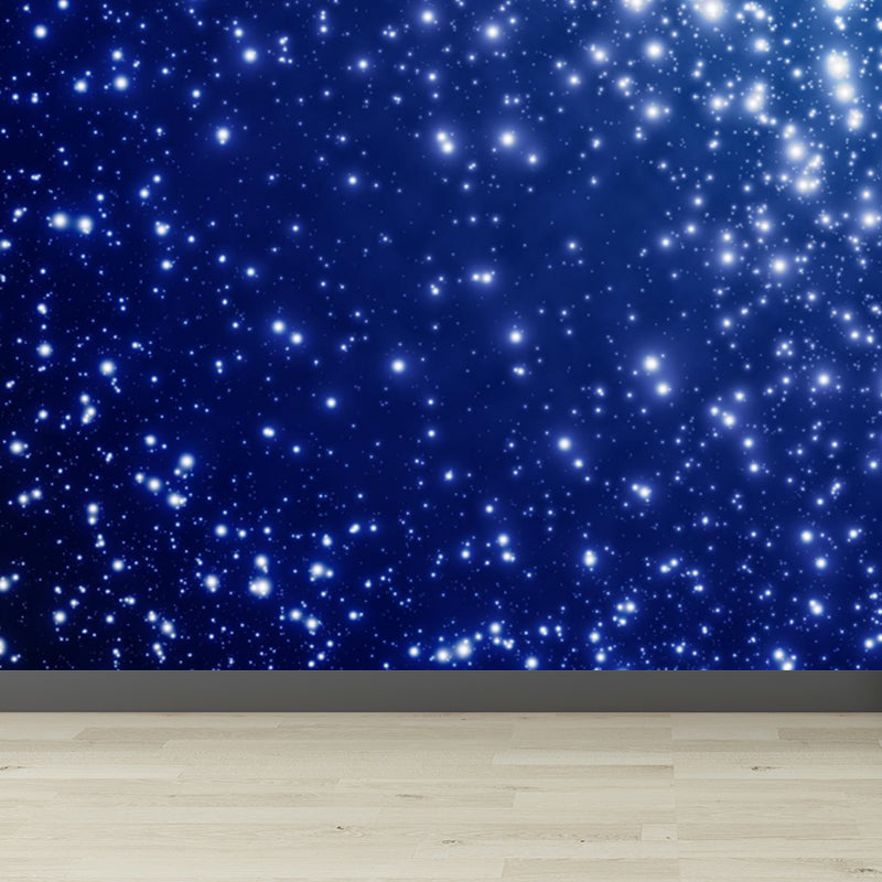 Night and Star Sky Mural Modern Smooth Wall Art in Dark Color for Children Bedroom Clearhalo 'Wall Decor' 'Wall Mural' 1758117