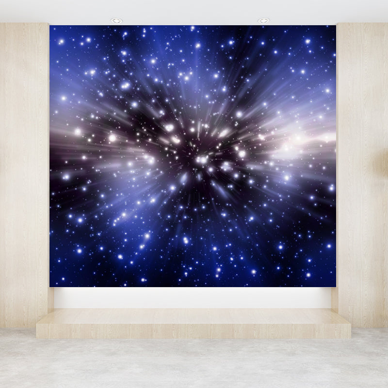 Night and Star Sky Mural Modern Smooth Wall Art in Dark Color for Children Bedroom Clearhalo 'Wall Decor' 'Wall Mural' 1758127