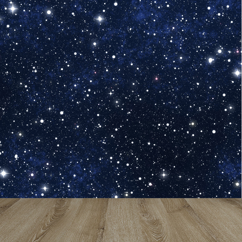 Night and Star Sky Mural Modern Smooth Wall Art in Dark Color for Children Bedroom Clearhalo 'Wall Decor' 'Wall Mural' 1758137