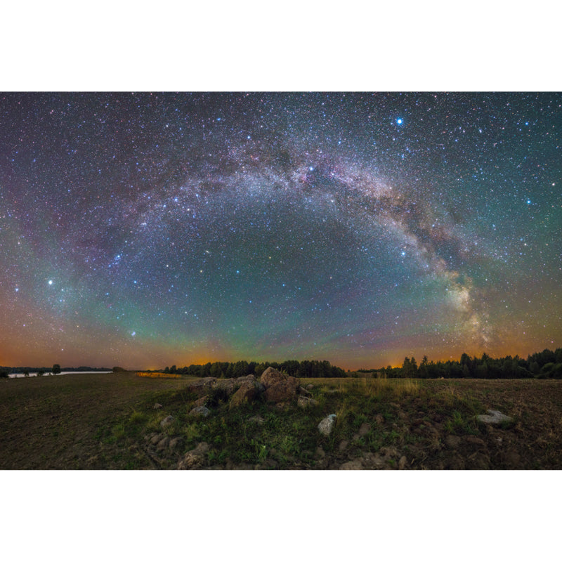 Night Sky Galaxy Printed Mural Decal Dark Color Modern Wall Decor for Kids Bedroom Clearhalo 'Wall Decor' 'Wall Mural' 1758148