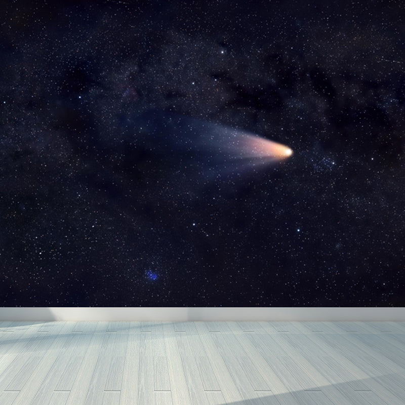 Night Sky Galaxy Printed Mural Decal Dark Color Modern Wall Decor for Kids Bedroom Clearhalo 'Wall Decor' 'Wall Mural' 1758161