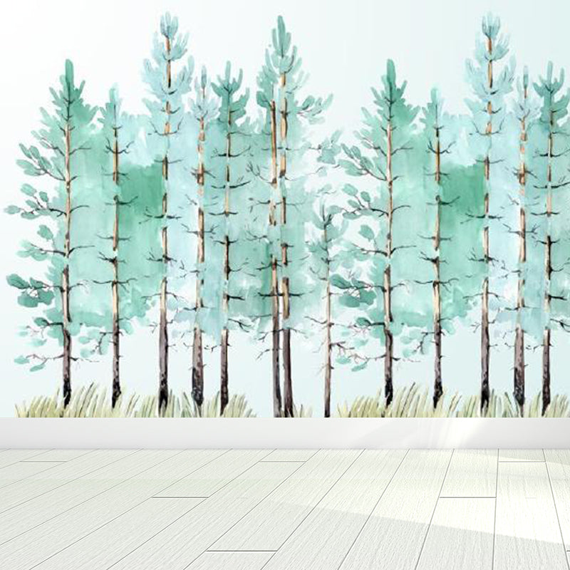 Illustration Botanical Wallpaper Mural for House Interior, Soft Color, Custom Made Clearhalo 'Wall Decor' 'Wall Mural' 1758166