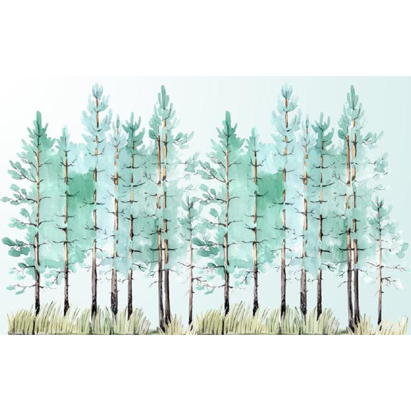 Illustration Botanical Wallpaper Mural for House Interior, Soft Color, Custom Made Clearhalo 'Wall Decor' 'Wall Mural' 1758168