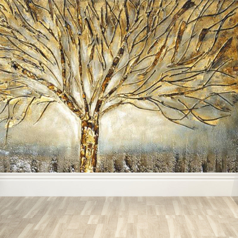 Illustration Botanical Wallpaper Mural for House Interior, Soft Color, Custom Made Clearhalo 'Wall Decor' 'Wall Mural' 1758187